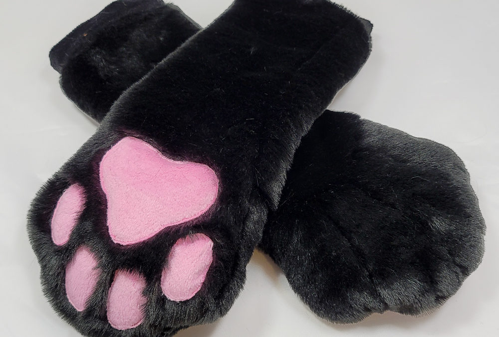 Black & Pink Mitten Paws
