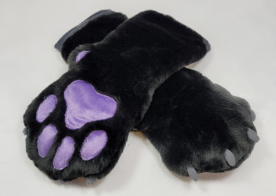 Black & Purple Mitten Paws