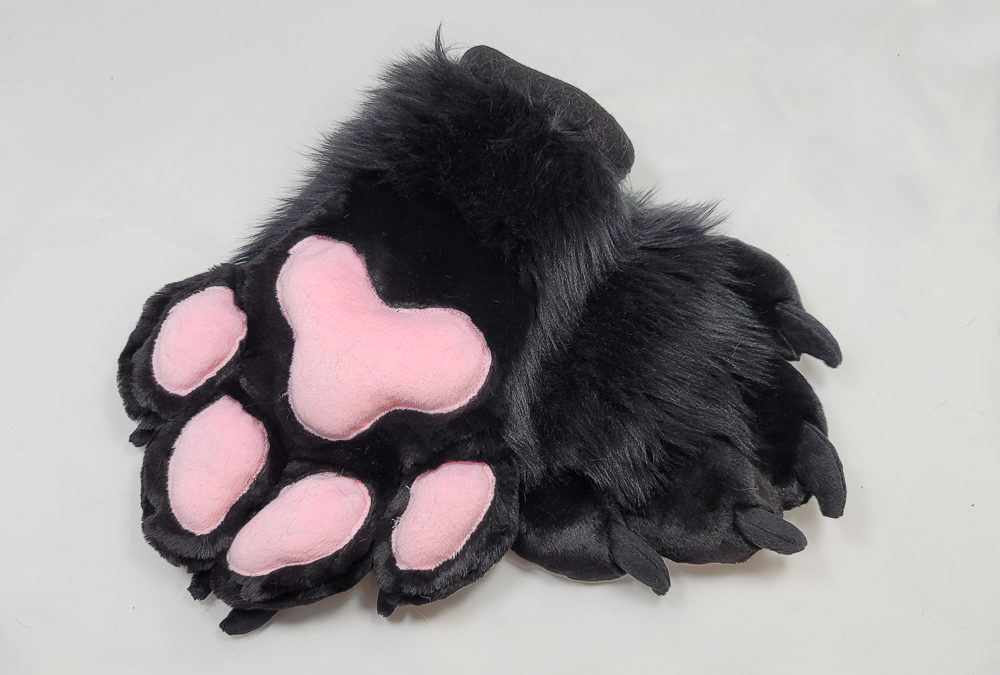 Black & Pink Padded Paws