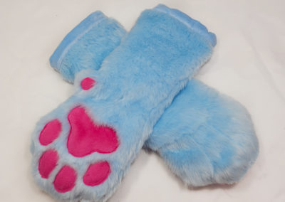 Blue & Pink Mitten Paws