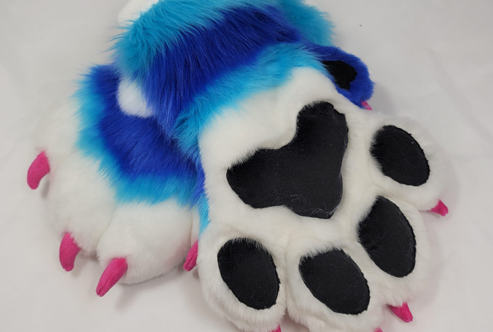 Blue & White Padded Paws