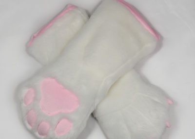 White & Pink Mitten Paws