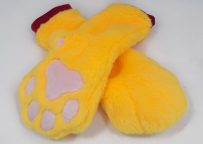 Yellow & Pink Mitten Paws