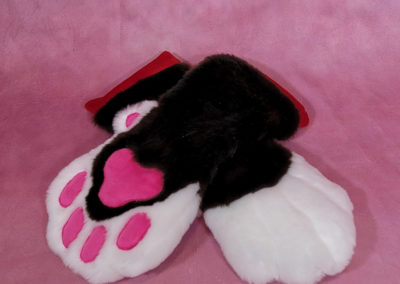 Black, White & Pink Mitten Paws