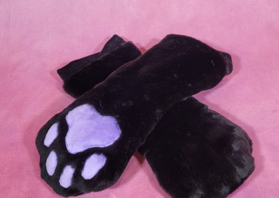 Black & Purple Mitten Paws