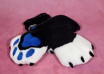 Black, White & Blue Mitten Paws