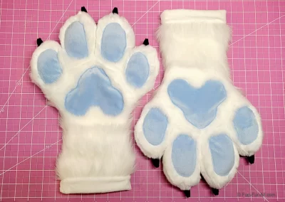 White & Blue Giant Padded Paws