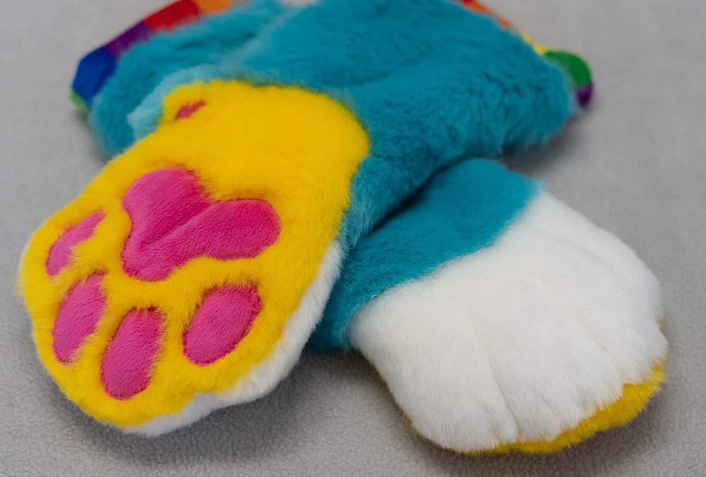 Blue, White & Yellow Paws