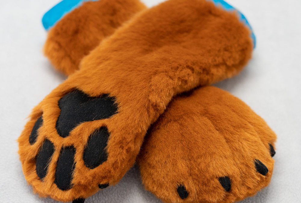 Brown & Blue Mitten Paws
