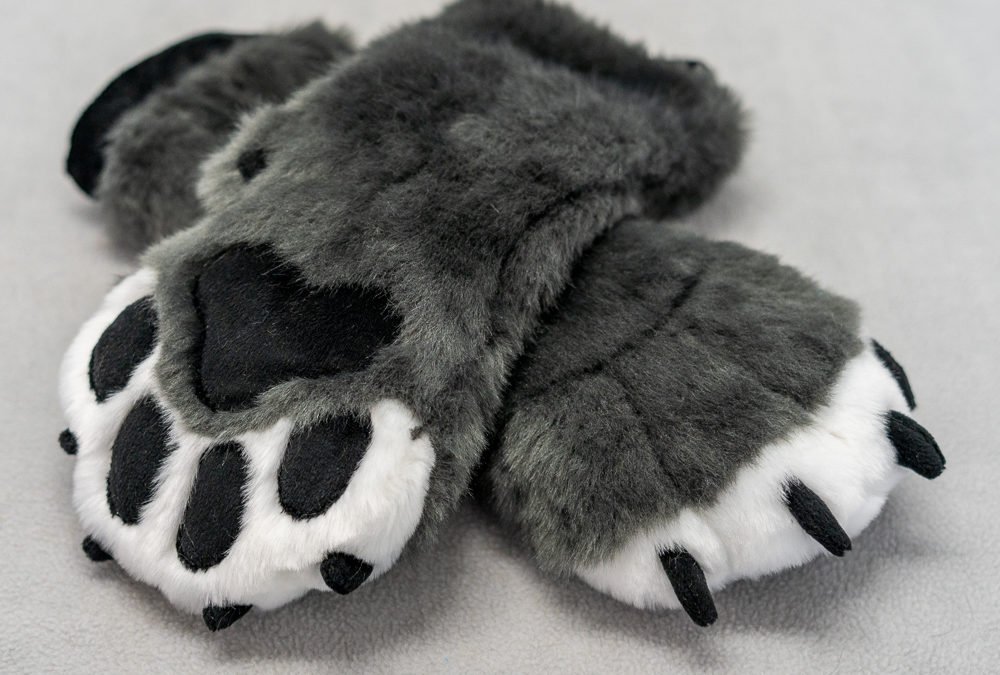 Grey & White Mitten Paws