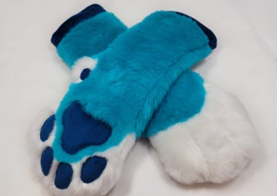 Blue & White Mitten Paws