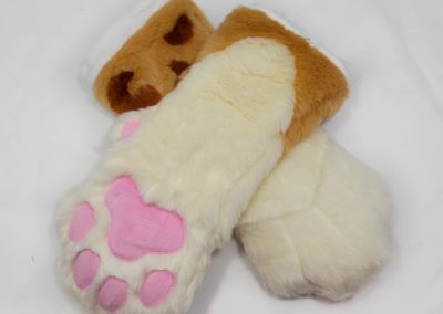 Leopard & White Mitten Paws