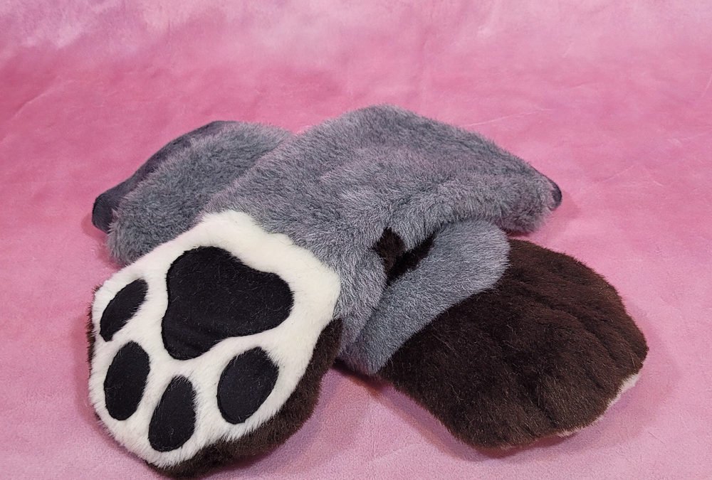 Grey & Brown Mitten Paws