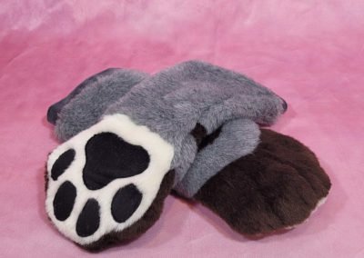 Grey & Brown Mitten Paws