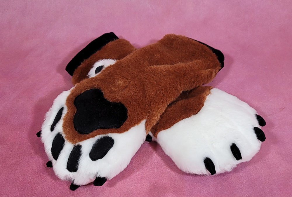 Brown & White Mitten Paws