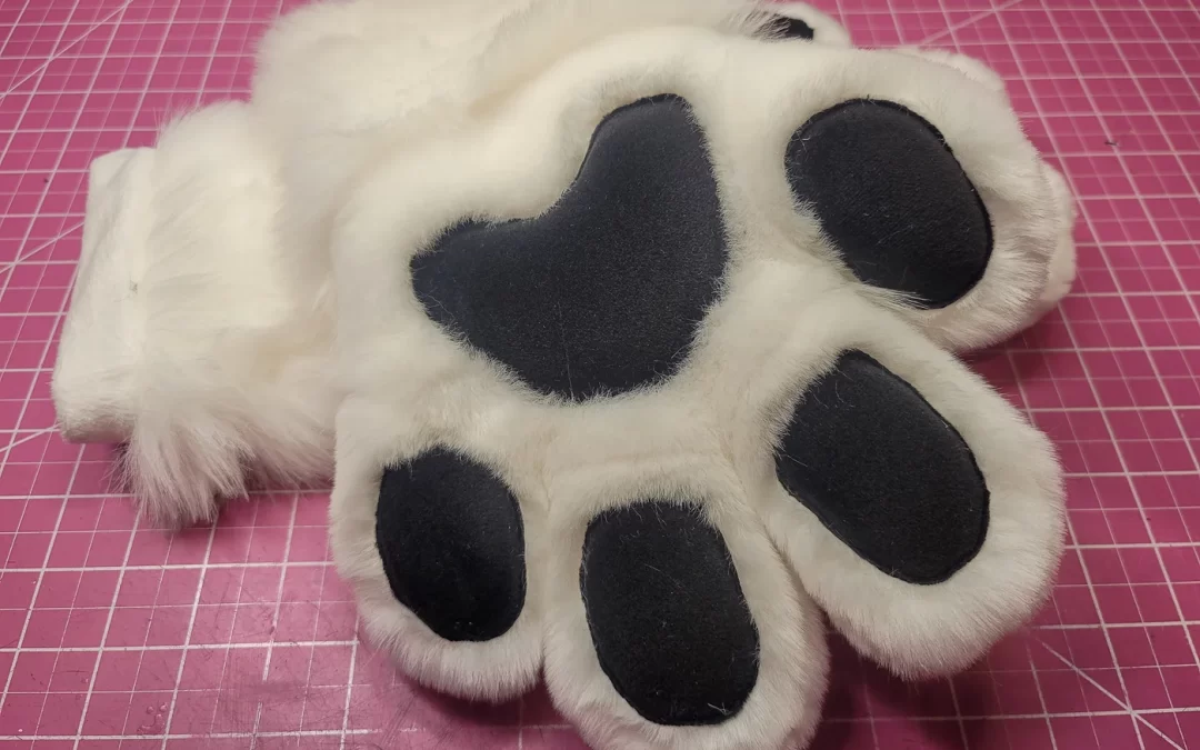 White & Black 3-Finger Toony Paws